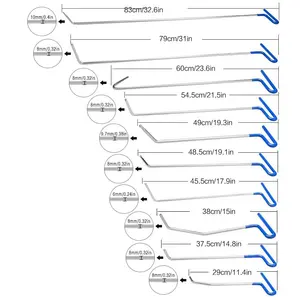 Вмятин Ремонт Инструменты крюк пуш-ап штанги инструменты для удаления вмятин Ремонтный комплект для ремонта кузова автомобиля