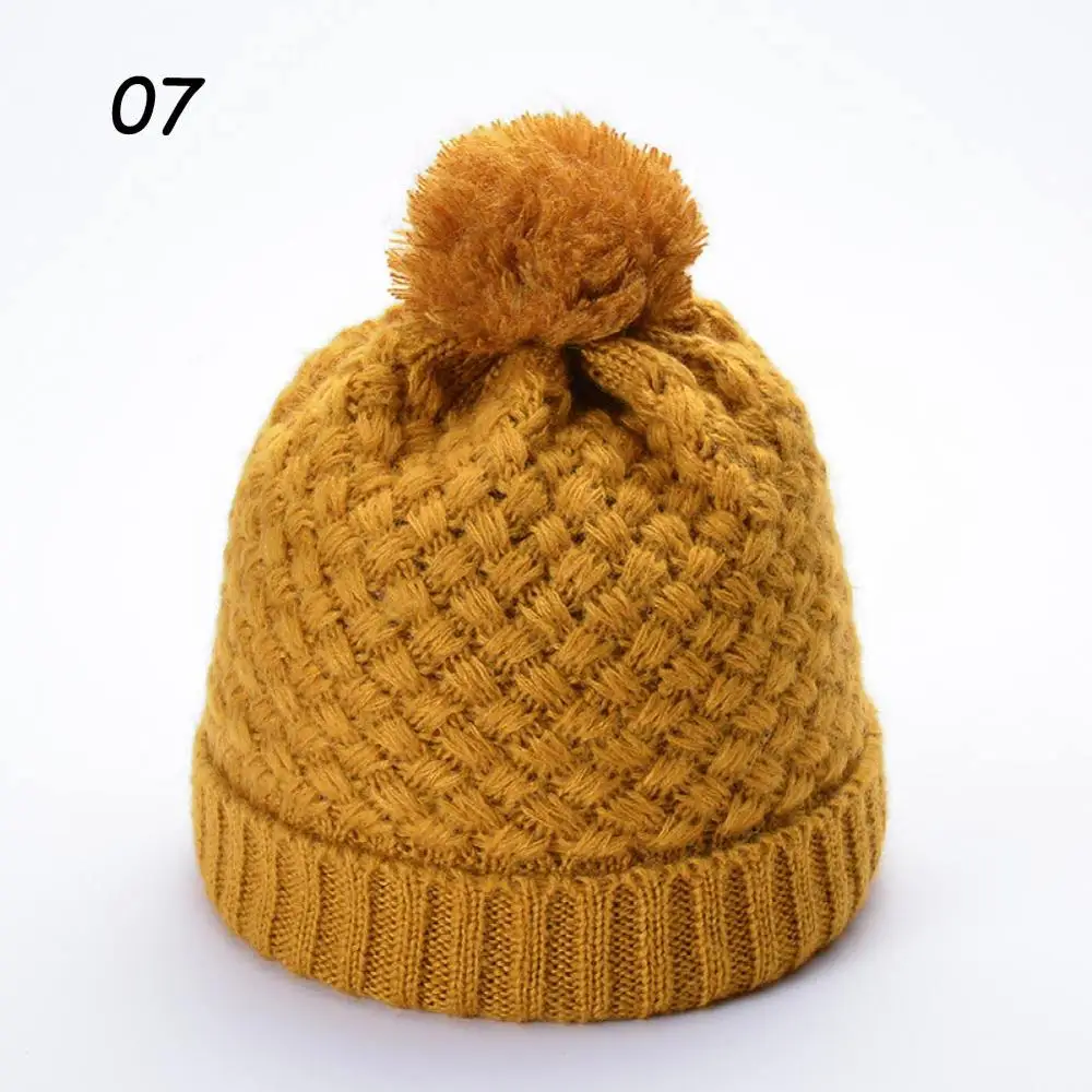 07 Yellow Hat Sparsil, мужские и женские зимние вязаные шапки, флисовые шапочки+ милые шапочки для волос, клетчатая вязаная шапка, толстая, унисекс, мягкая, эластичная, теплая шапка Skullies - Цвет: 07 Yellow Hat