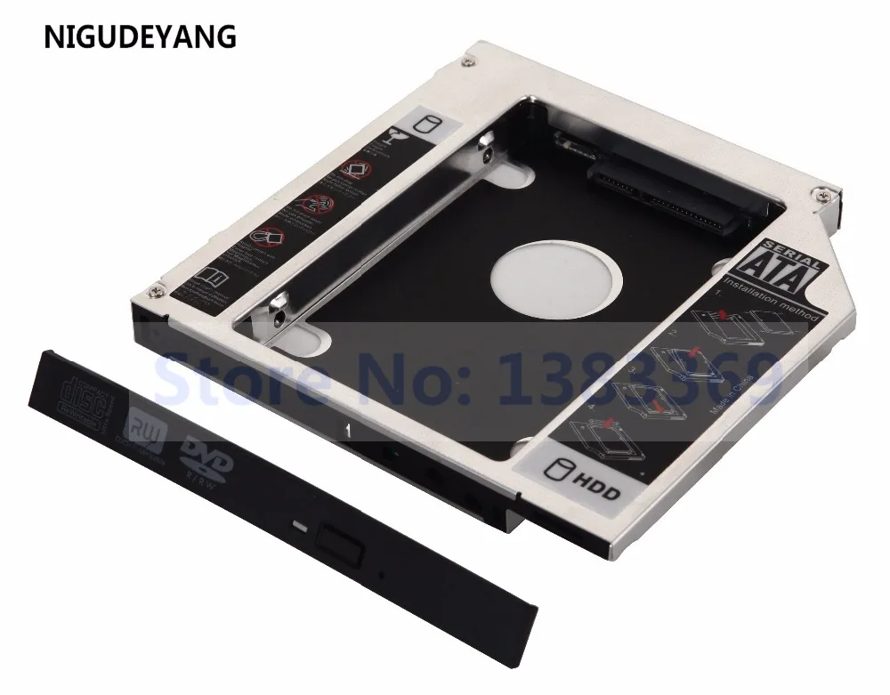 NIGUDEYANG 12 7 мм SATA к 2 й жесткий диск SSD HDD Caddy адаптер для Toshiba Satellite C655 C655D C660 C660D|12.7mm sata|ssd