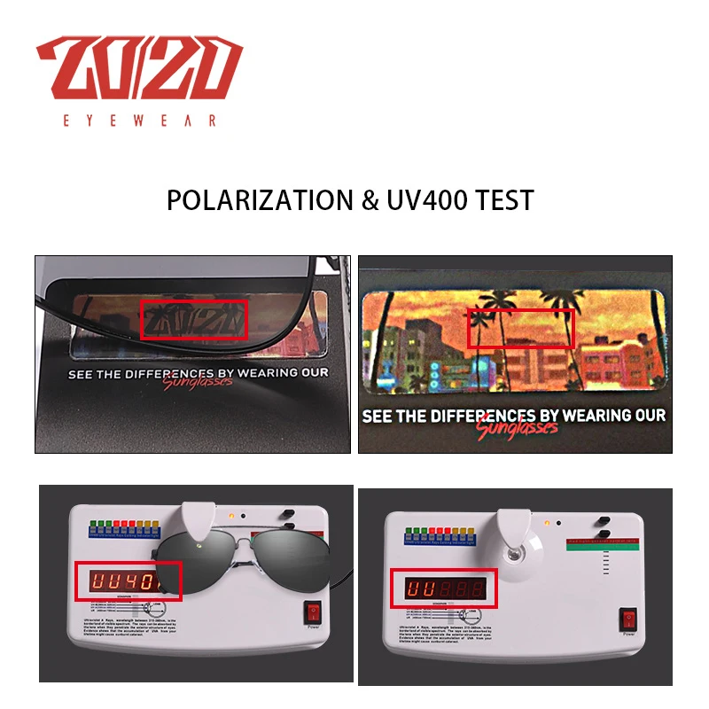 20/20 Новые Поляризованные Солнцезащитные Очки Памяти Металлический Дизайн