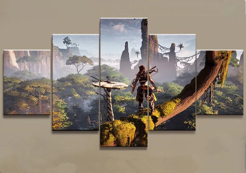 2017 Цзе сделать арт Horizon: нулевой рассвета игра холсте Fine печать домашнего декора