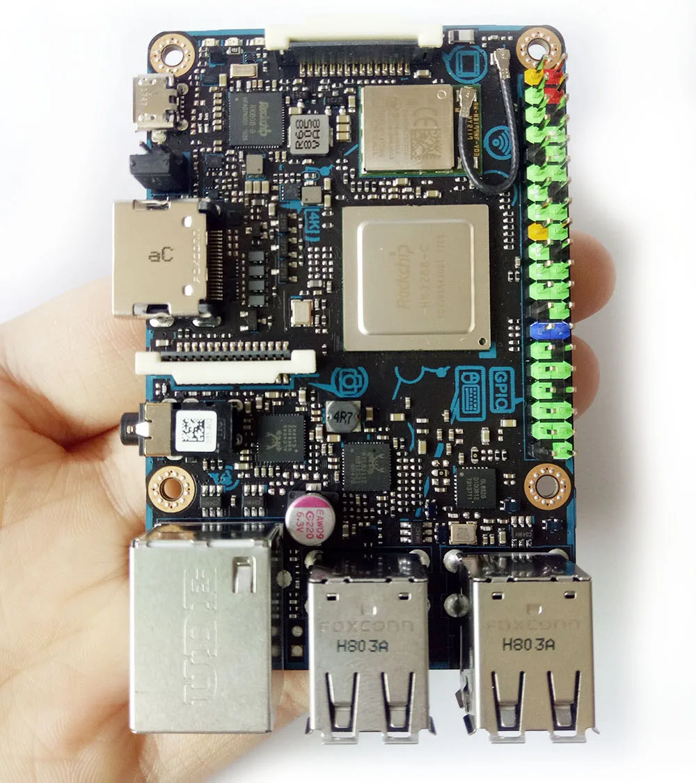 Плата ASUS SBC Tinker S RK3288 SoC 1,8 ГГц четырехъядерный процессор, 600 МГц Mali-T764 GPU, 2 Гб LPDDR3 и 16 Гб eMMC tinkerboard