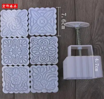 150-180 г 200-250 ручная прессовка круглый квадратный белый mooncake плесень/мотив | Дом и