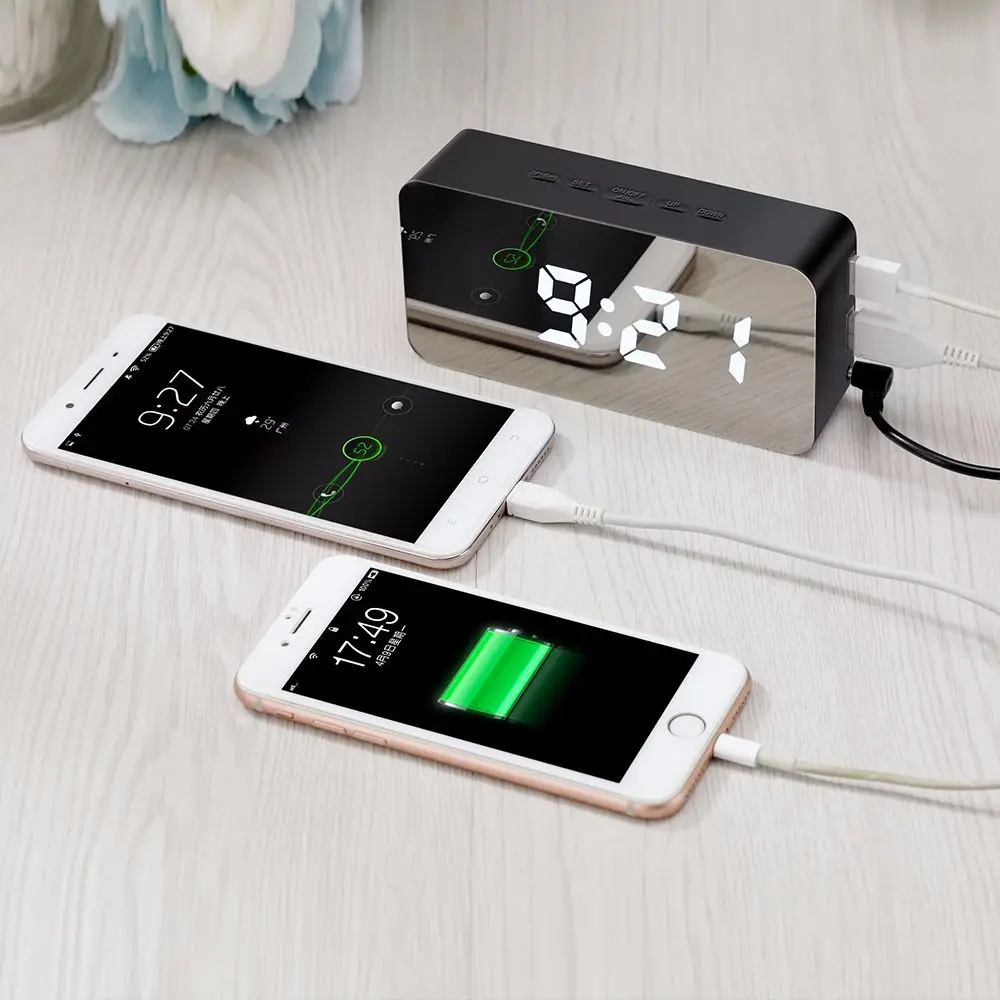 12/24 часов переключатель настольные часы яркая Регулировка Nixie USB зарядка дисплей