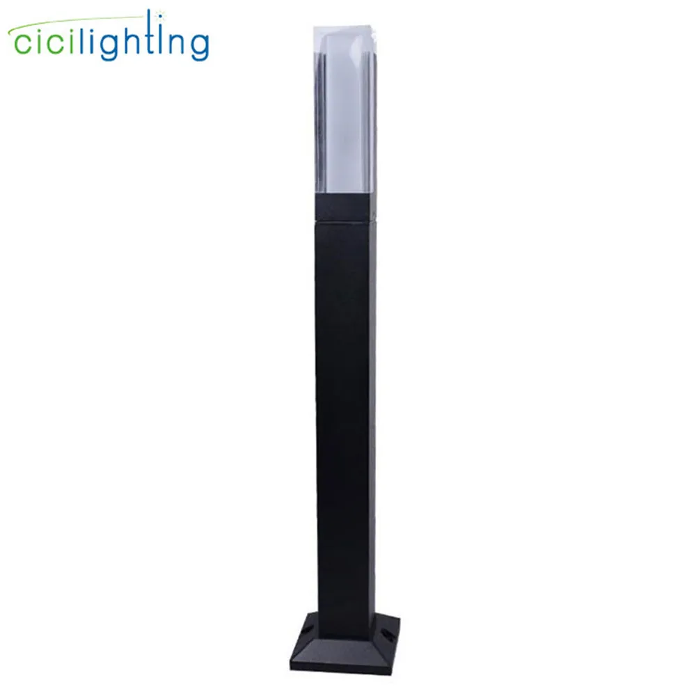 black Новые длинные L30cm L40cm L60cm светодиодные лужайки, Черные Серые Литые алюминиевые дорожки освещения, 7W светодиодные садовые Дворовые дорожки лампы - Испускаемый цвет: black