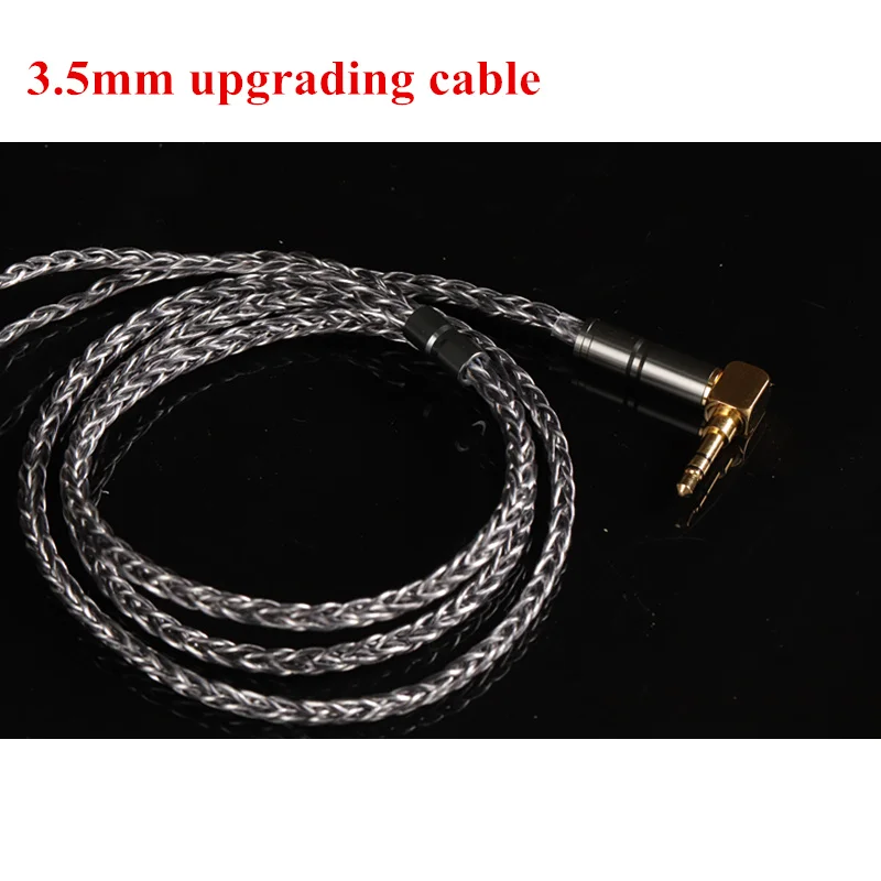 3.5mm bending BGVP 6N 8 ядро 400 проволока чистого серебра покрытием OCC 2,5 мм/3,5 мм MMCX кабель наушников Audiophile балансировочный кабель для Shure SE846 SE215 - Цвет: 3.5mm bending