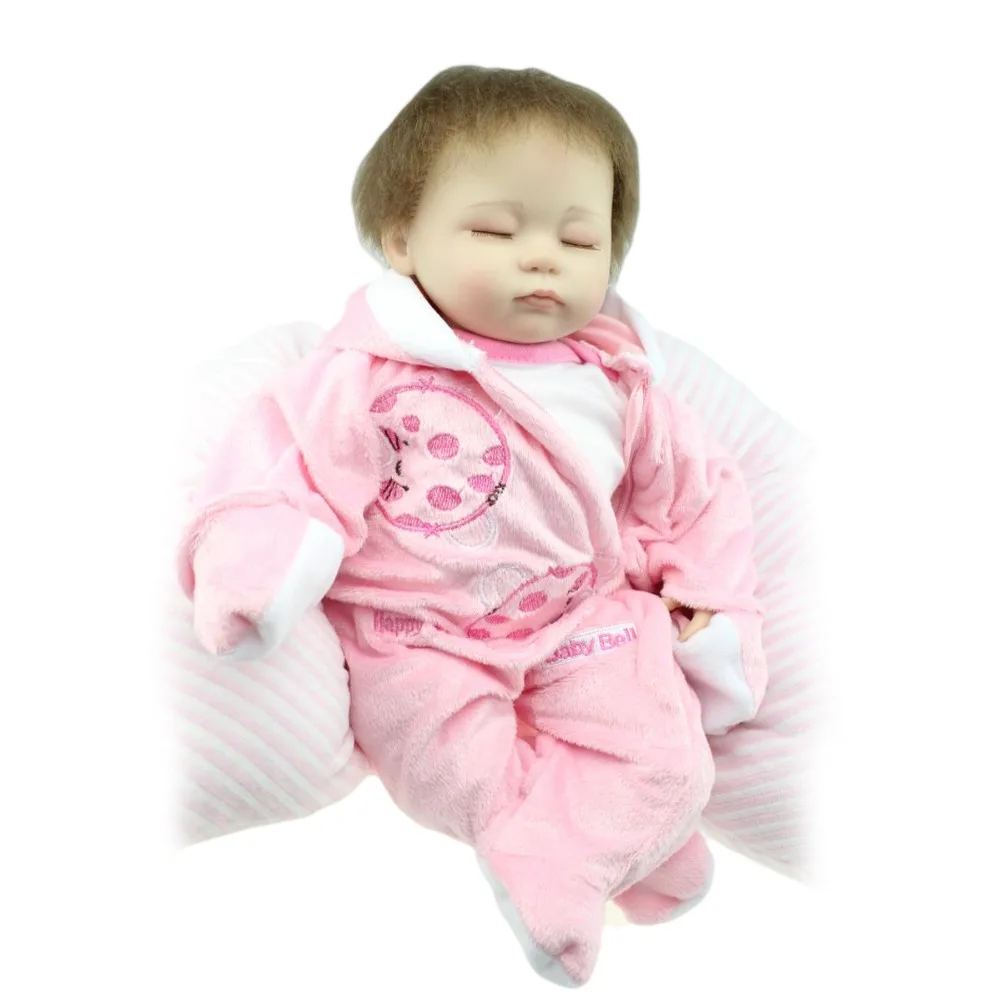 NPK 40 см силиконовые куклы для новорожденных девочек виниловые реалистичные