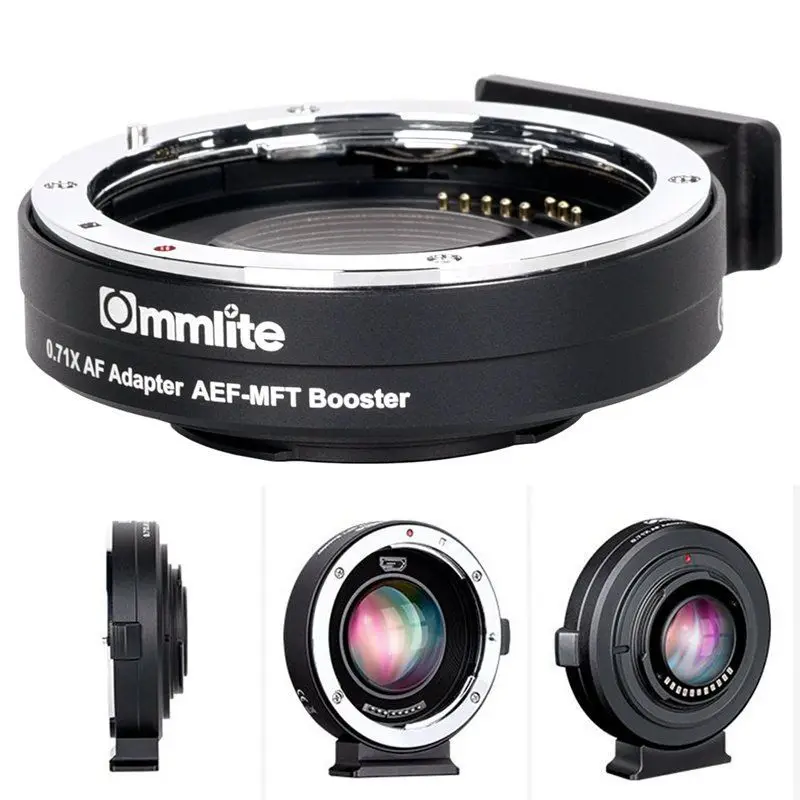 Адаптер для объектива Commlite адаптер EF/CM-AEF-MFT M4/3 камеры Panasonic GH3 GH4 GH5 GX7 GF5 GF6 GM Olympus PL5 PL6