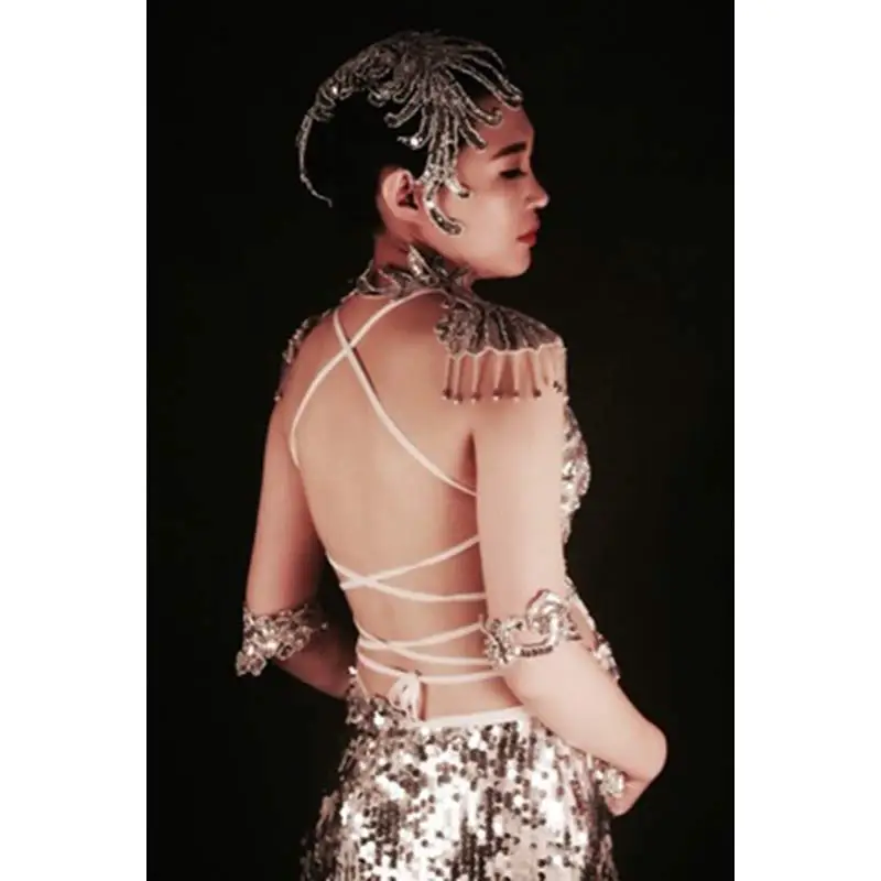 Платье с блестками и рыбим хвостом для беременных реквизит фотографии длинная