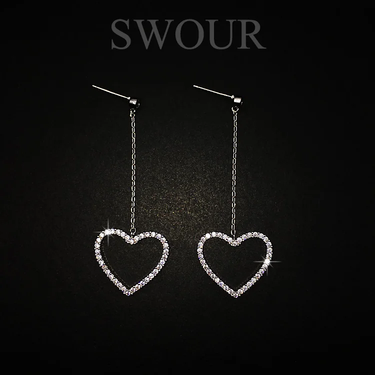 Новые модные ювелирные изделия SWOUR из стерлингового серебра S925 пробы Длинные
