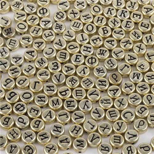 4x7mm Type 8 Acrylic 100pcs 6*6mm 4*7MM Coloured alphabet Russian Letter Beads Black Alphabet Random Mixed Beads For DIY Necklace Pacifier - Цвет: 4x7mm Type 8