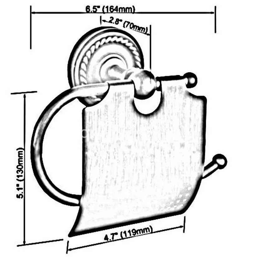 Античный латунный настенный медный держатель для туалетной бумаги аксессуары