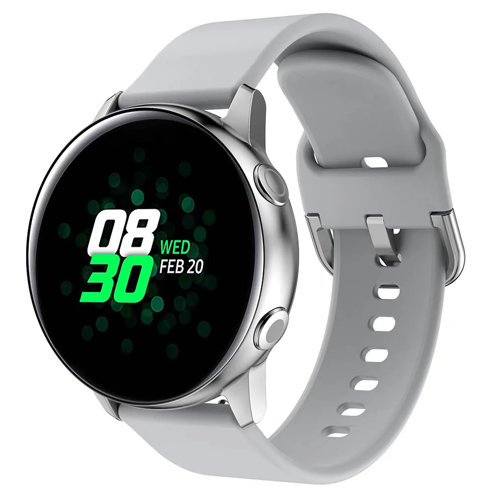 20 мм силиконовые ремешки для часов Galaxy 42 S2 gear спортивный ремешок Samsung watch Active 2