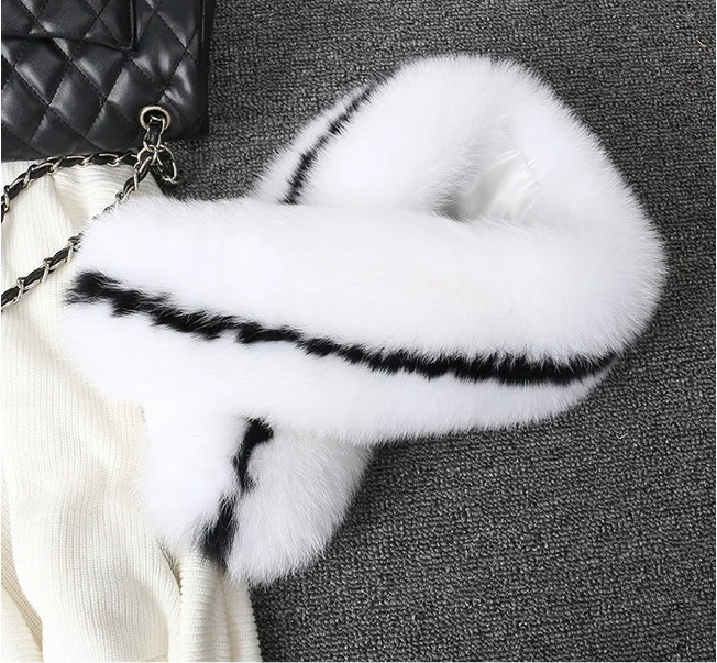 2018 женский зимний модный роскошный шарф из натурального Лисьего меха|fur scarf|real fox