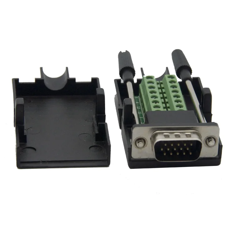 3 + 9 VGA разъем с корпусом поддержка DIY vga кабель|housing connector|connector 3connector male |