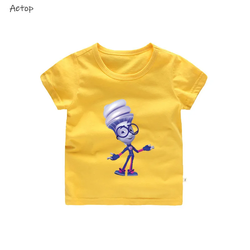 Мальчиков или девочек Фиксики футболка детская Рубашка С Короткими Рукавами