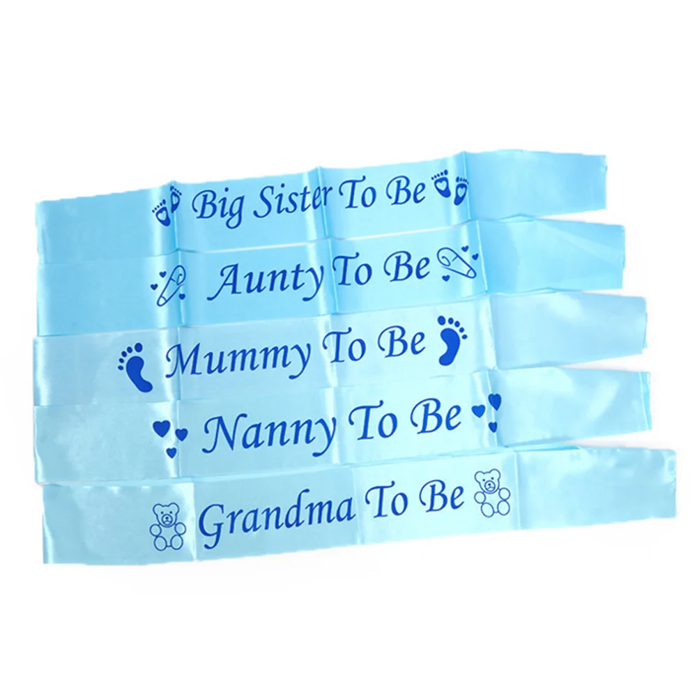 2pc Baby Shower Party Satin Ribbon Sash Mummy To Be Grandma Shoulder Strap DIY Event Decoration|Украшения своими руками для