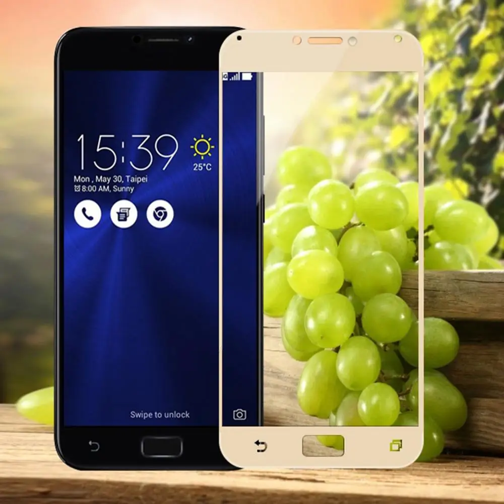 Золотой 3D Премиум Защитная пленка для экрана для Asus zenfone 4 Max Zc554kl PLus, пленка из закаленного стекла для Asus zenfone 4 max Zc554kl 5,5" - Цвет: Золотой