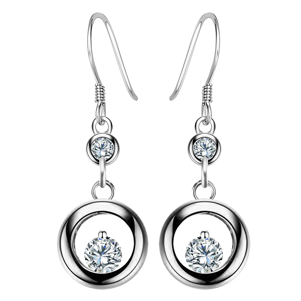 2017 новые модные ювелирные изделия серебряного цвета большие круглые серьги