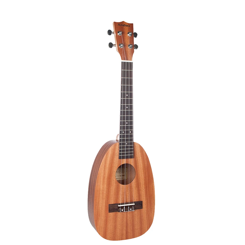 Наоми 26 дюймов укулеле форма ананаса Sapele Topboard задняя панель пластиковая гайка порожек из розового дерева Ukeleles для малышей детей начинающих