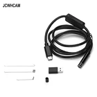 JCWHCAM Гибкая 5,5 мм 6 светодиодов USB Тип C эндоскоп Инспекционная камера 1 м 3 м 5 м 10 м ПК Android для Huawei LG OnePlus Letv