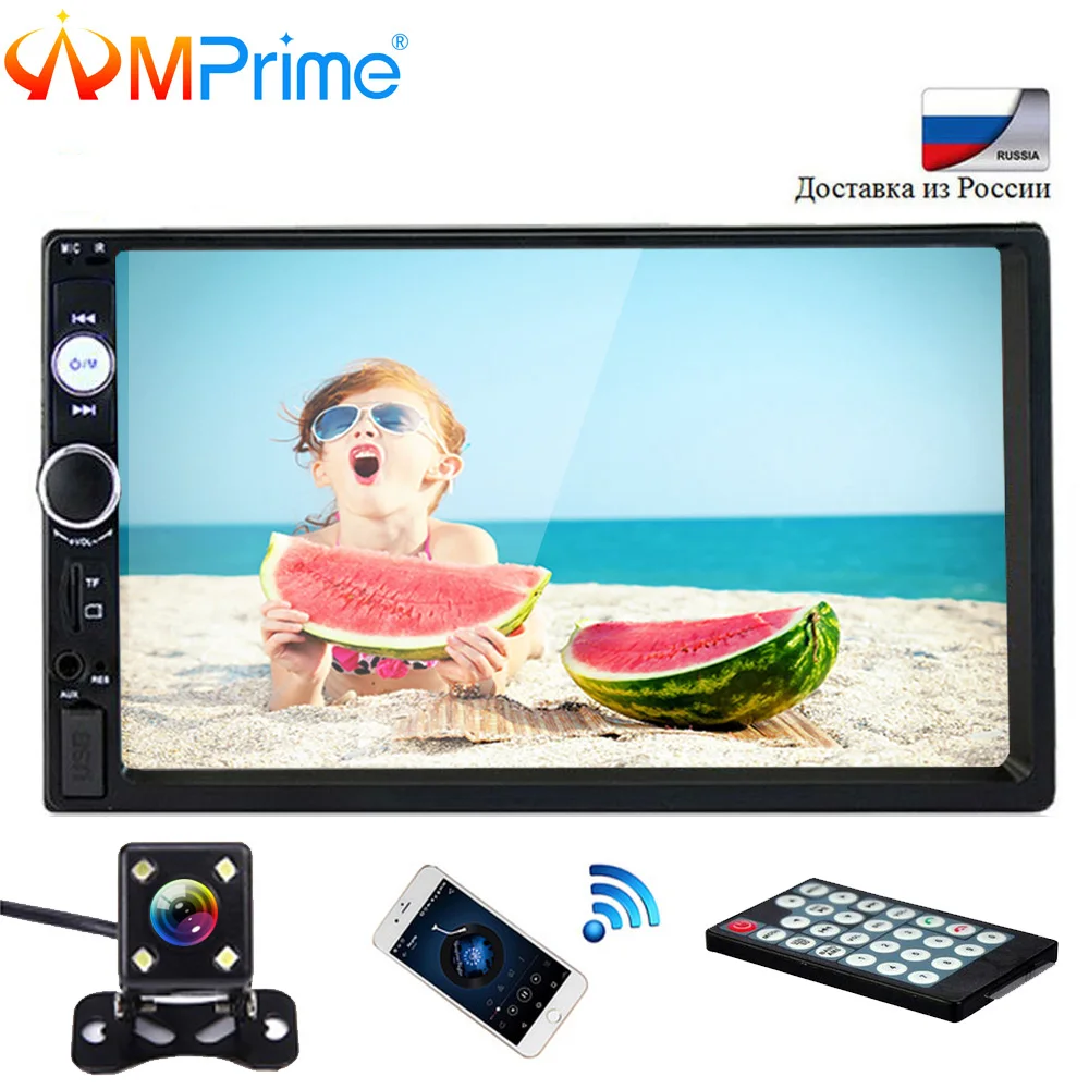AMPrime 2din автомобильный радиоприемник 7 &quotMP5 плеер Сенсорный экран памяти SD/FM
