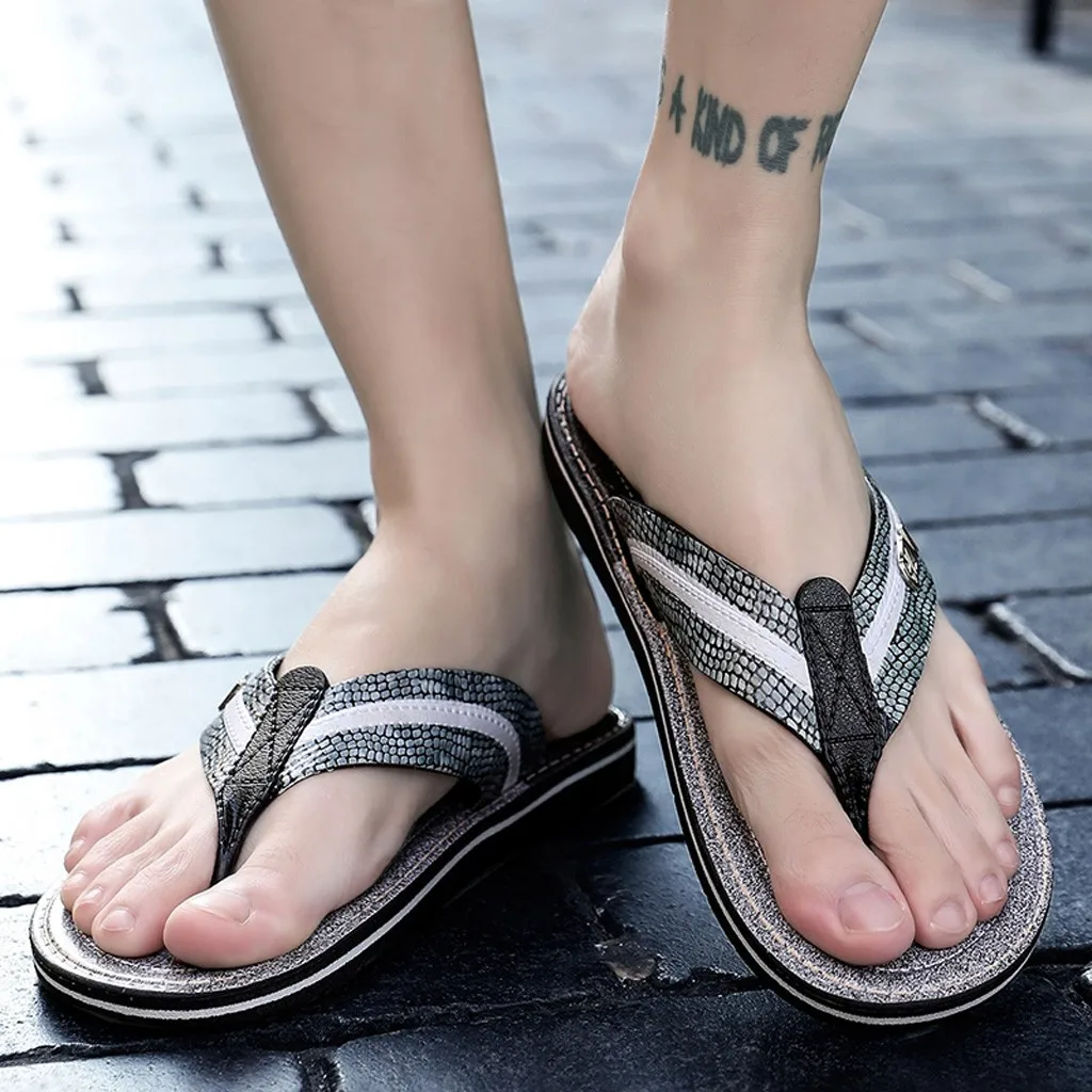 Новое поступление летние мужские вьетнамки в полоску пляжные сандалии zapatos hombre