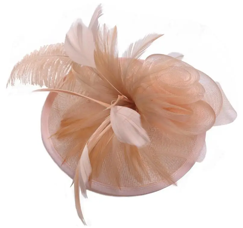 Banquet Party Fedoras Hat Women Ladies Day Royal Ascot Sinamay Fascinator Cap European American Bride Headdress Girls Hats H7108