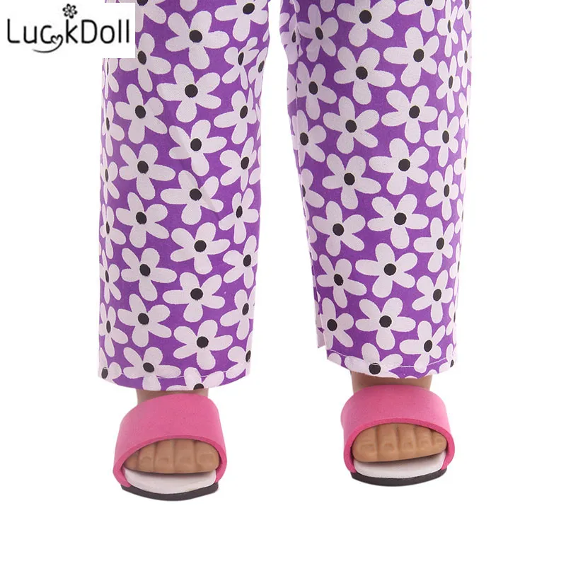 

Doll Clothes Color Pattern Pajamas For 18 Inch American&43Cm Baby New Born Doll Our Generation, For Baby Birthday Festival Gift