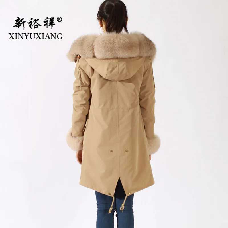 XINYUXIANG высокая уличная парка женская зимняя Толстая длинная куртка с подкладкой