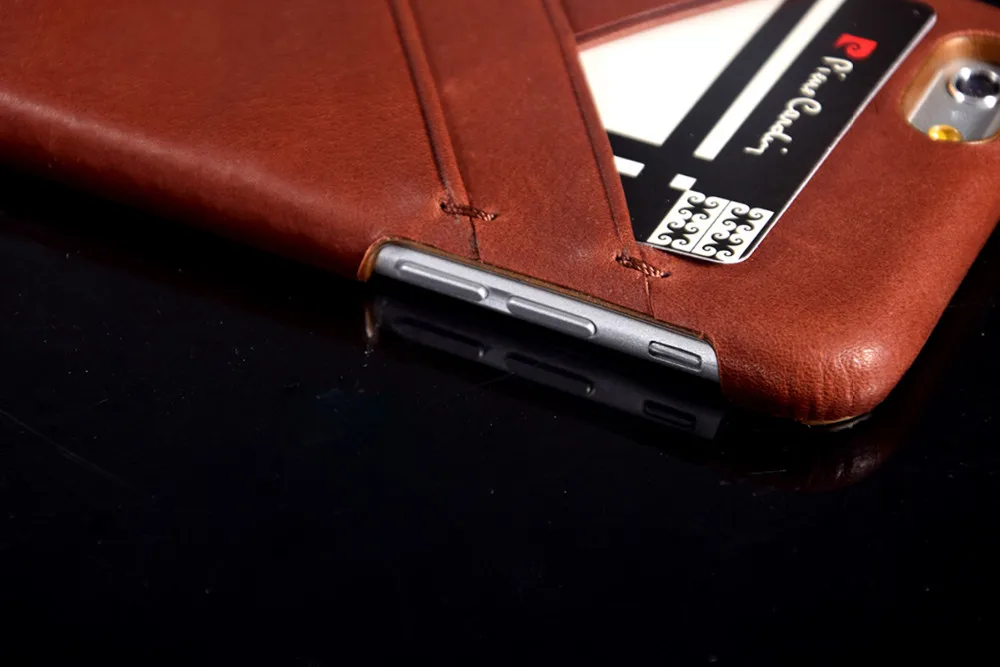PIERRE CARDIN для iPhone 7/7 Plus 6/6s 4," 6/6s Plus 5,5" Новое поступление брендовый чехол-накладка из натуральной кожи для карточек лучшие товары