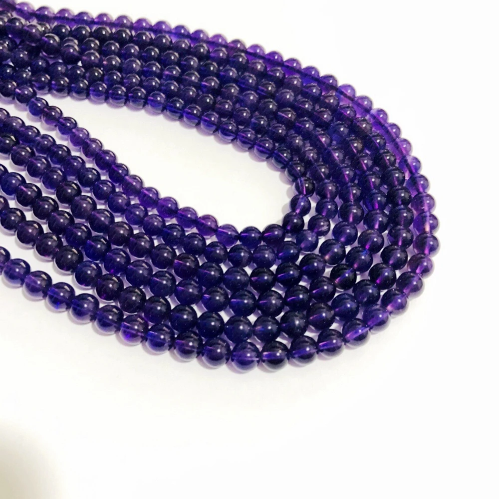 

Wholesale AAA Quality Natural Amethyst 6MM Round Gem Stone Loose Beads For Jewelry Making ,1string of 15.5"