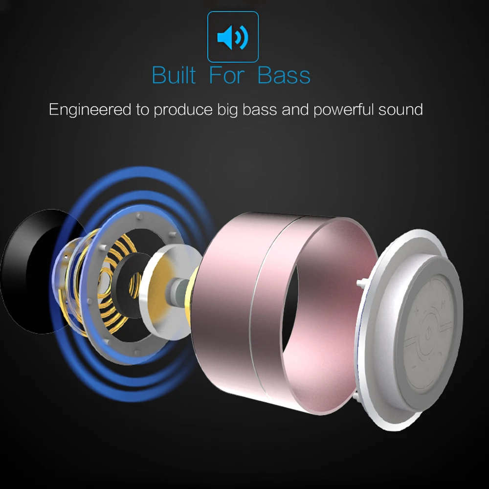 Портативный ledбеспроводной Bluetooth динамик Улучшенный стерео мини сабвуфер