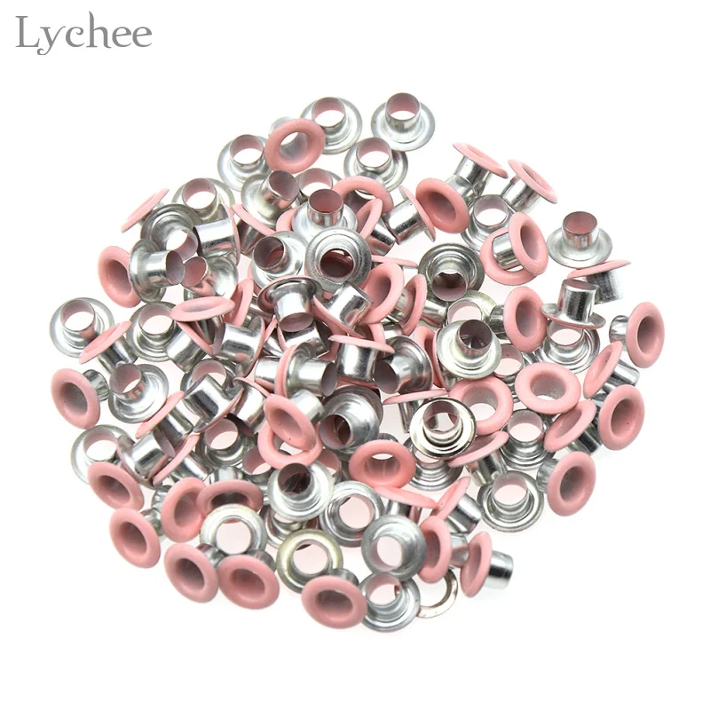 Lychee Life 100 шт. металлические люверсы для кожевенного ремесла DIY - Цена: 95,23 руб.