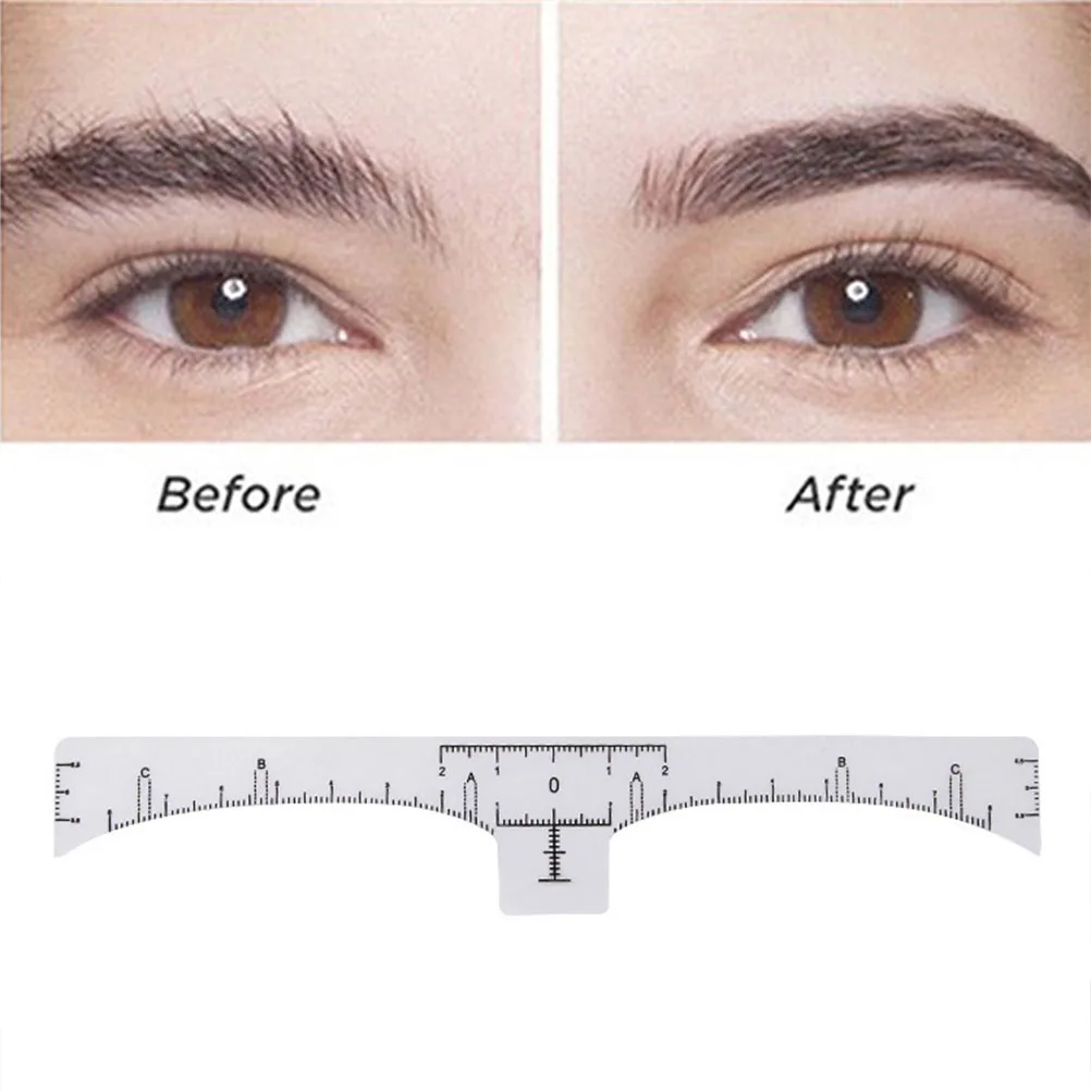Одноразовая линейка для бровей 50 шт. листья наклейки трафарет микроблейдинга