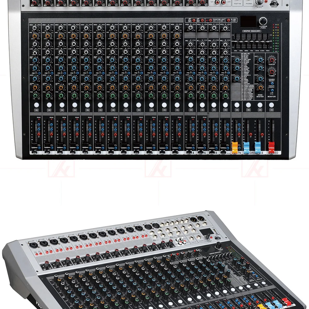 Микшерный пульт рекордер 48 V phantom power monitor AUX effect path 16-24 channel Аудио микшер USB 99 DSP effects LCi