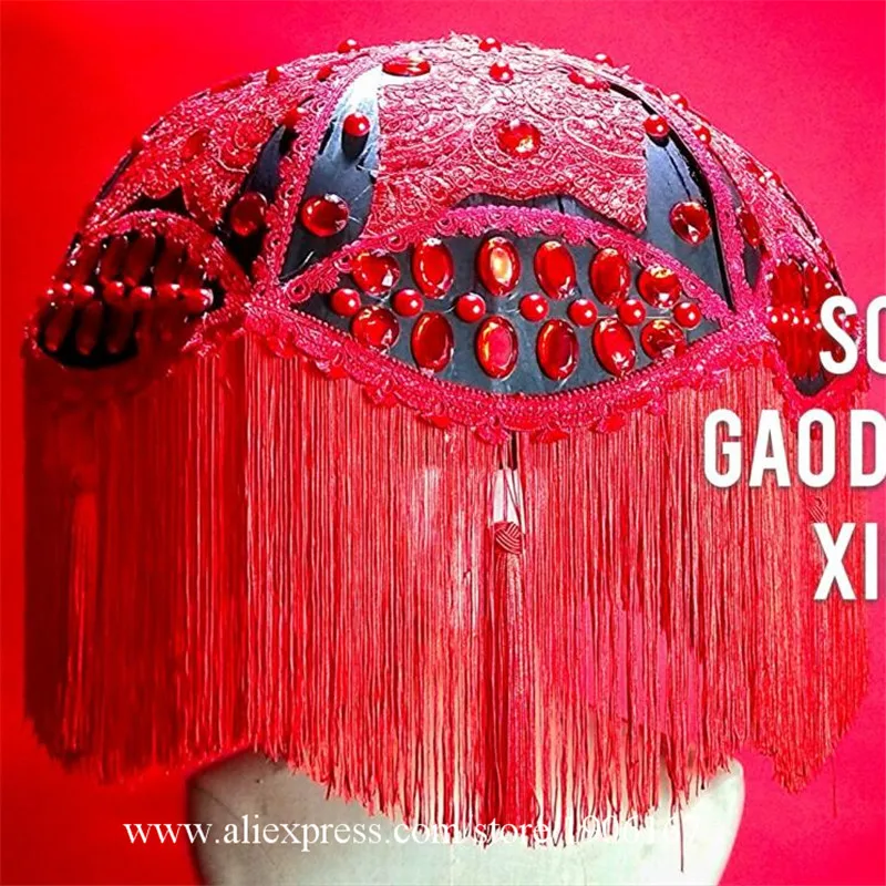 Красное черное платье DS одежда для подиума певицы выступлений на сцене внешние