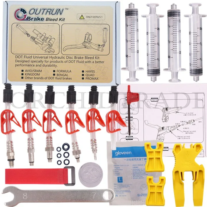 Standard Kit Велосипед гидравлический дисковый тормоз Bleed Kit инструмент для SRAM направляющий уровень AVID ELIXIR сочный код формула HYGIA USAGI HAYES EOOZ - Цвет: Standard Kit