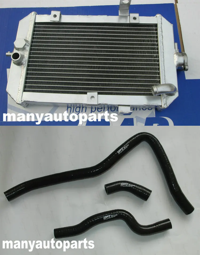 Алюминиевый радиатор ATV и синий шланг для Yamaha 660R/Raptor 660 YFM660R 2002 2003 2004 2005|atv radiator|radiator