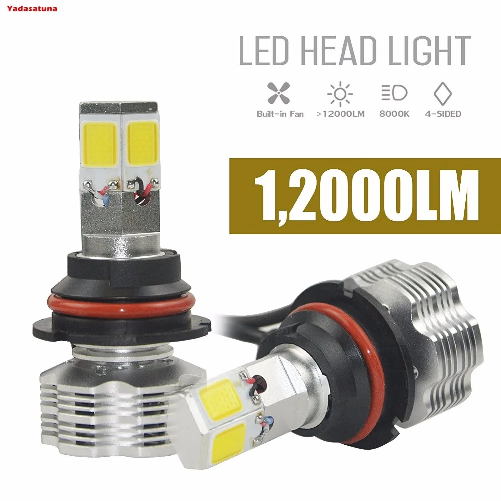 2 * Долговечные 9004 HB1 9007 HB5 H13 9008 COB 4-сторонние светодиодные фары комплект для