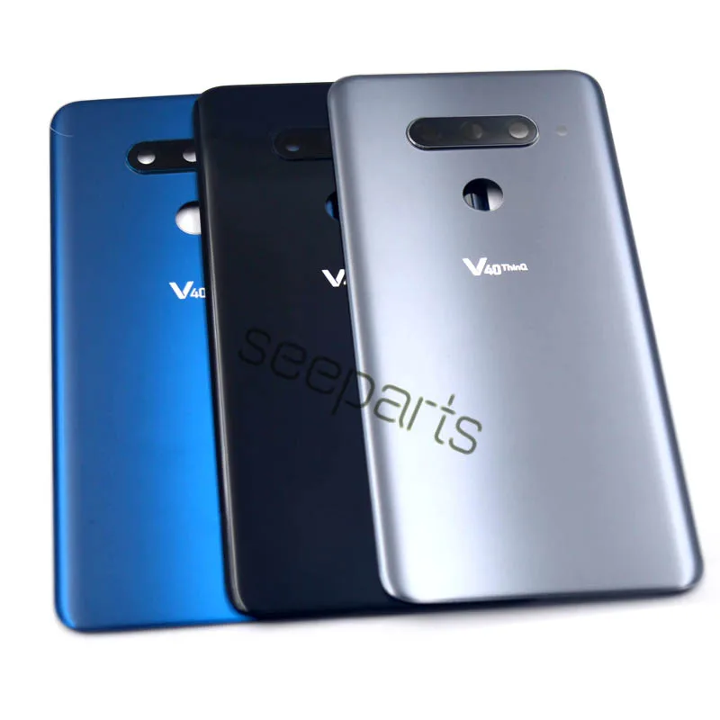 Для LG V40 ThinQ задняя крышка Крышка батарейного отсека задняя Стеклянная Крышка корпуса чехол для LG V40 Крышка батарейного отсека+ инструменты запасные части V405QA7