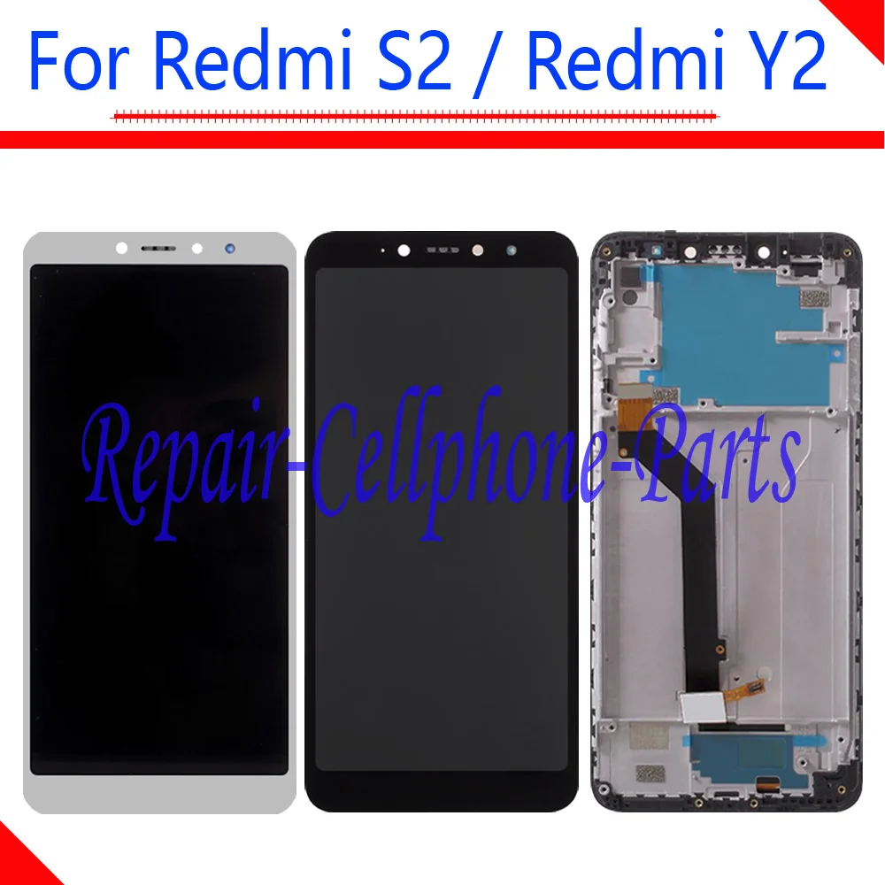 Новый Полный ЖК-дисплей 5,99 дюйма + дигитайзер сенсорного экрана в сборе + с рамкой для Xiaomi Redmi Y2 M1803E6I / Redmi S2 M1803E6C