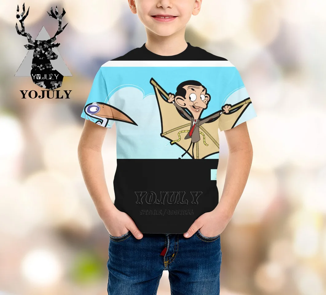 3 YOJULY/фильм, мистер Бин комедиан, детская одежда с 3d принтом для маленьких мальчиков и девочек, детская футболка, Лидер продаж, модные футболки, футболки Modis A290 - Цвет: 3