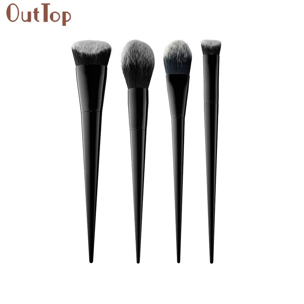 OutTop лучший продавец 4 шт. Черная Кисть для макияжа женская основа бровей подводка