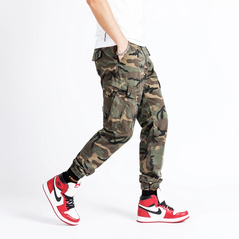 Модная уличная одежда мужские джинсы камуфляжные армейские брюки в стиле