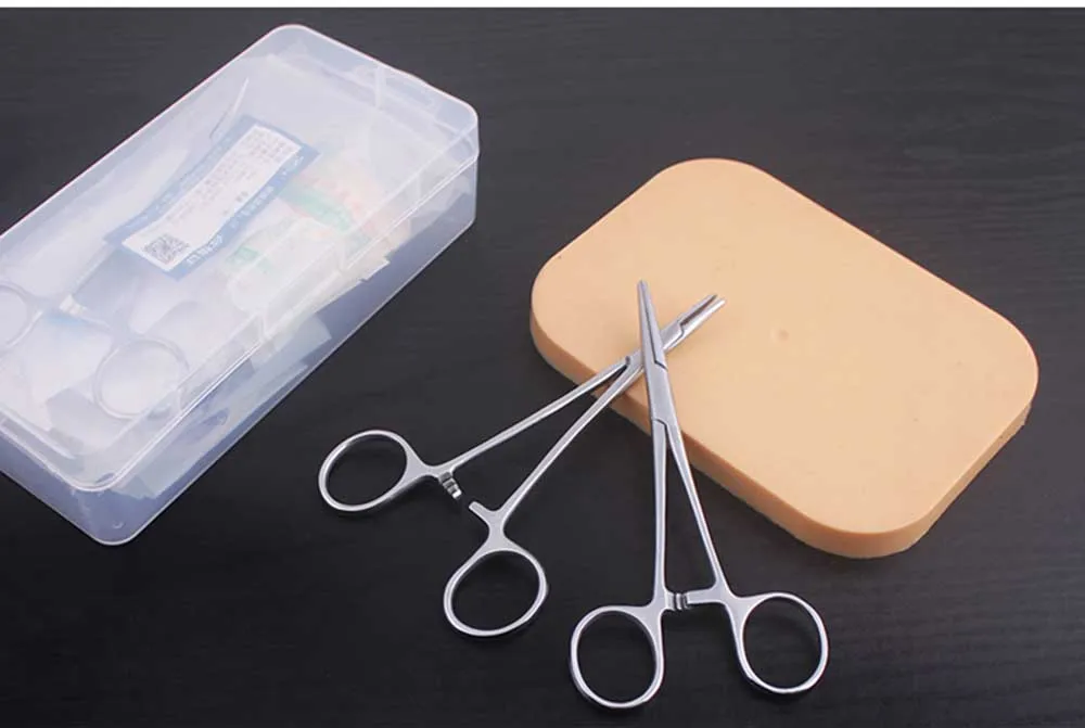 8pcs/set stainless steel surgical suture tools debridement suit operation sets training instrument kit for Medical/Students