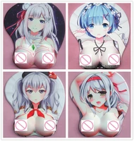 2020 new version anime 3d mouse pad wristbands cartoon creative sexy mouse pad chest beauty mouse pad free shipping