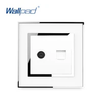 tv data rj45 socket wallpad luxury mirror acrylic panel weak electricity sockets wall electric television computer outlet
