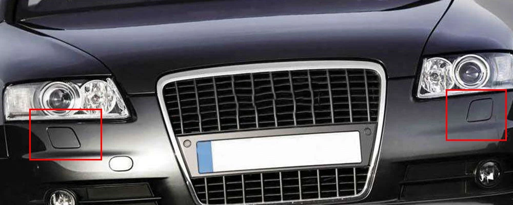 WarriorsArrow пара передний L R бампер крышка омывателя фар Неокрашенная для Audi A6 C6 Quattro S6 2005-2008 4F0955275 4F0955276