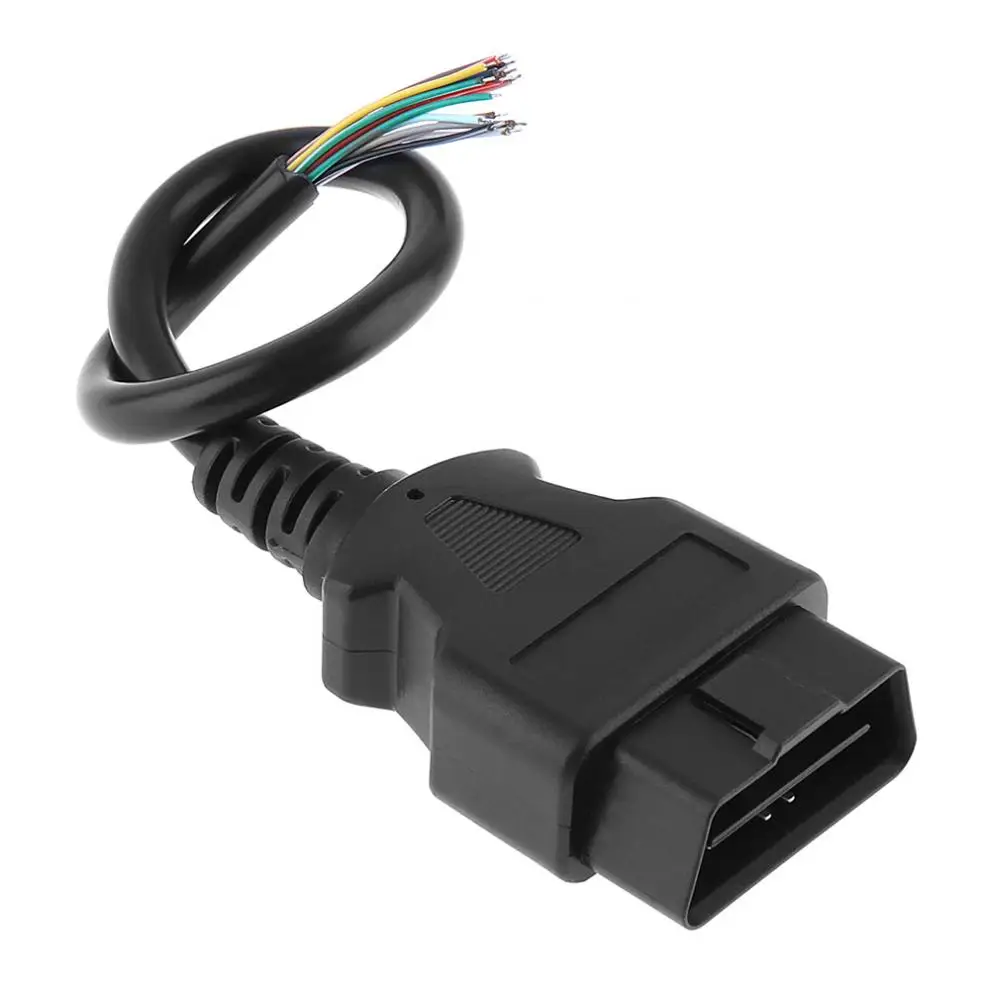 OBDII 16Pin Мужской Соединительный кабель открывания OBD2 Авто диагностический инструмент интерфейс разъем с 23 см удлинитель